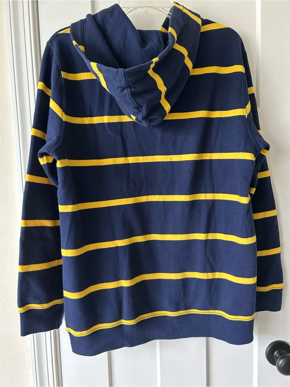Ralph Lauren Navy and Yellow Striped Hooded Pullover